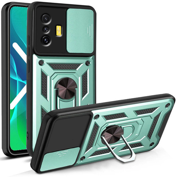 Etui pancerne do Xiaomi Poco F4 GT, CamShield Slide, zielone