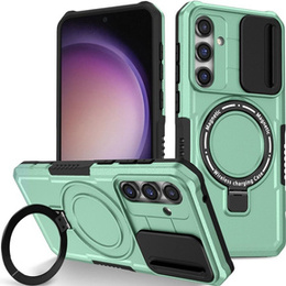 Etui pancerne do Samsung Galaxy S23 FE, CamShield MagSafe, zielone