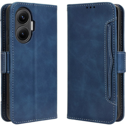 Etui z klapką do Xiaomi Poco F7, Card Slot, granatowe