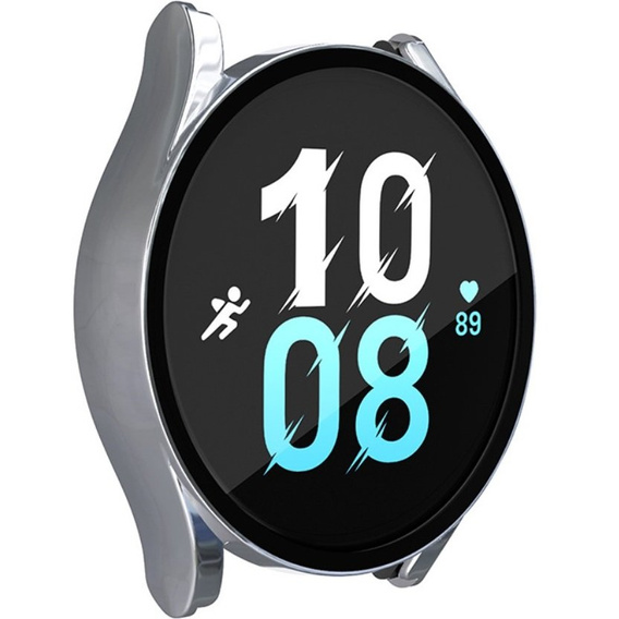 2w1 Etui + Szkło Hartowane do Samsung Galaxy Watch 5 40mm, Srebrne
