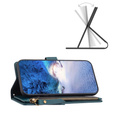 Etui z klapką do Xiaomi Redmi Note 13 Pro 4G / Xiaomi Redmi Note 14S / Xiaomi Poco M6 Pro 4G, Wallet Zipper Pocket, zielone