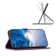 Etui z klapką do Xiaomi Redmi Note 13 Pro 4G / Xiaomi Redmi Note 14S / Xiaomi Poco M6 Pro 4G, BINFEN Wallet, ciemnofioletowe