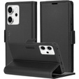 Etui do Oppo Reno 14, ERBORD Glossy Litchi, portfel z klapką, czarne