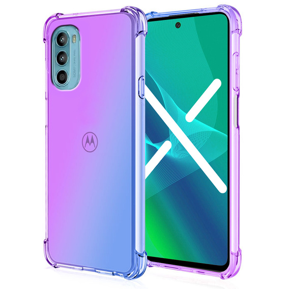 Etui Gradient Dropproof do Motorola Moto G52 / G82 5G, Fioletowe / niebieskie