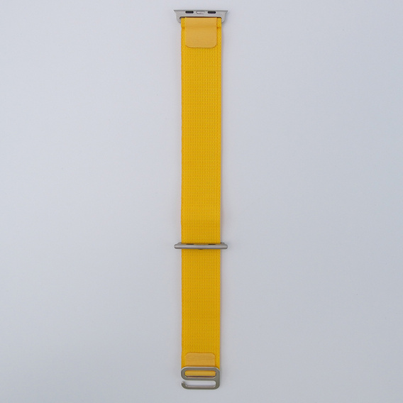 Pasek Nylonowy do Apple Watch 1/2/3/4/5/6/7/8/9/10/11/SE Ultra 1/2/3 42/44/45/46/49mm, Żółty
