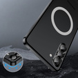 Etui z ochroną aparatu do Samsung Galaxy S23 FE, CamShield MagSafe, przezroczyste / czarne