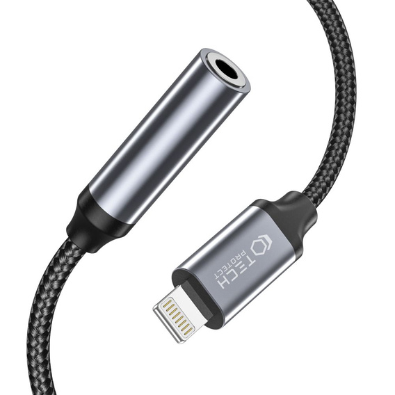  Adapter Lightning - Minijack 3,5mm, Tech Protect, Czarny