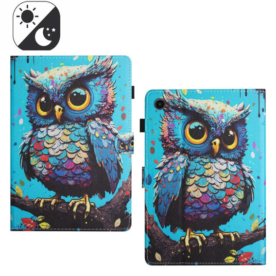 Etui do Samsung Galaxy Tab A9+ X210 / X215 / X216B, owl