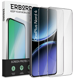 2x Szkło Hartowane do OnePlus Nord 4, ERBORD 9H Hard Glass, szybka