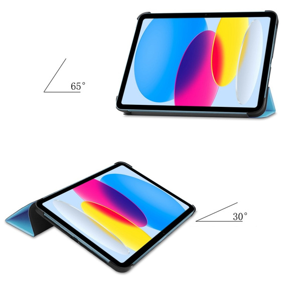 Etui do iPad 10.9" 2022 (10 gen.), Smartcase z miejscem na rysik, niebieskie