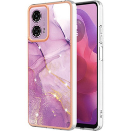 Etui ochronne do Motorola Moto G24 / G24 Power / G04, Marble Slim Case, fioletowe