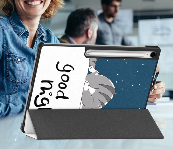 Etui z nadrukiem do Samsung Galaxy Tab S10 FE+ Plus – styl i ochrona w jednym - kot
