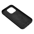 Skórzane Etui do MagSafe do iPhone 16 Pro, czarne + Szkło Hartowane 9H