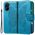 Etui z klapką do Oppo A17, Butterfly, niebieskie