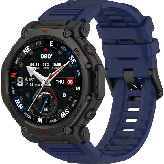Pasek Silikonowy do Amazfit T-Rex 3 Pro, granatowy