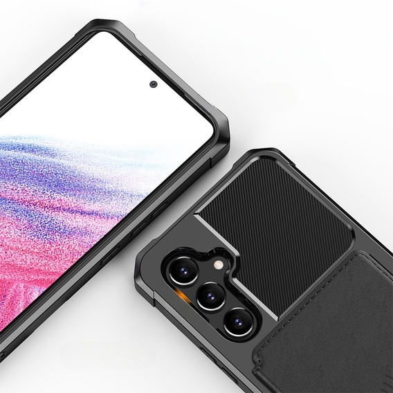 Etui do Samsung Galaxy A54 5G, Card Holder Kickstand, czarne