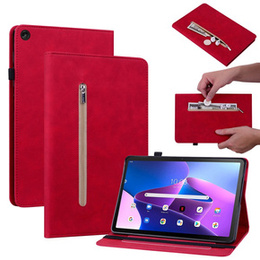 Etui do Lenovo Tab M10 10.1 Gen 3, Wallet Pen Slot, czerwone