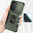 Etui do Samsung Galaxy A54 5G, pancerne Slide Ring, zielone
