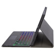 Etui z podświetlaną klawiaturą bluetooth touchpad do Samsung Galaxy Tab S10 Lite / S10 FE / S9 FE, Czarne