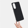 Etui do Samsung Galaxy S25 Edge, ABEEL Efekt karbonu, do MagSafe, czarne