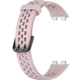 Pasek Silikonowy do Huawei Band 8 / Huawei Band 9 / Huawei Band 10, z dziurkami, Różowy