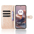 Etui z klapką do Motorola Moto G86 5G, Wallet Rhombus, złote