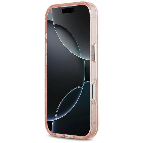 Etui Karl Lagerfeld do iPhone 17 Pro Max, IML Glitter Karl and Choupette Heads MagSafe, przezroczyste / różowe