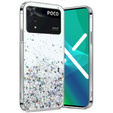 Etui do Xiaomi Poco M4 Pro 4G, Glittery, srebrne