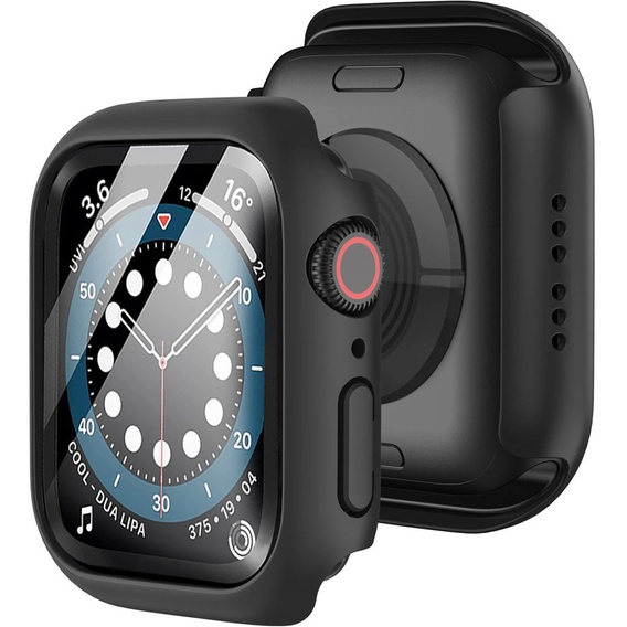 Etui + Szkło 2w1 do Apple Watch 7/8/9 41mm, Czarny