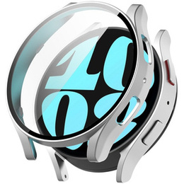 2w1 Etui + Szkło Hartowane do Samsung Galaxy Watch 6 44mm, Srebrne