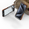 Etui R-JUST do iPhone 15, Alu Wood Bumper, czarne