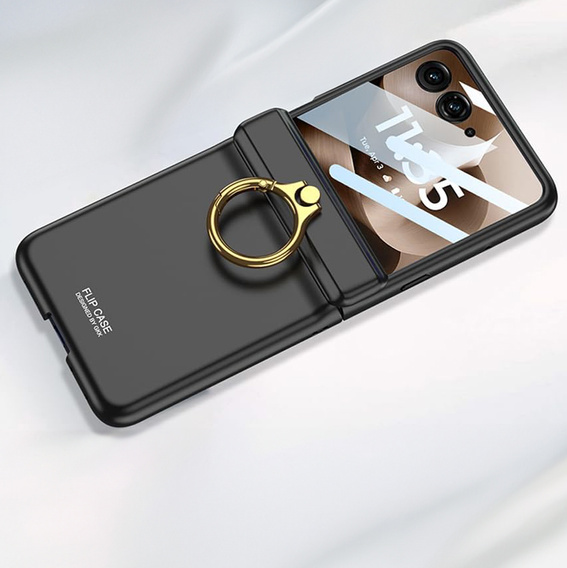 Etui GKK z podstawką i ochroną zawiasu do Motorola Razr 60 Ultra 5G – czarne
