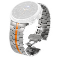 Bransoleta do Samsung Galaxy Watch 8 / 8 Classic, Tytanowa / Pomarańczowa