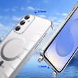 Etui do Samsung Galaxy S25+ Plus, Electro MagSafe, srebrne + Smycz
