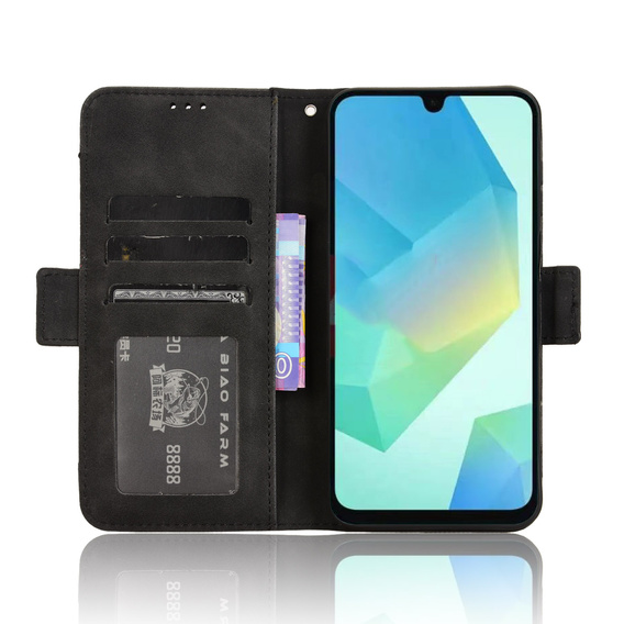 Etui z klapką do Samsung Galaxy A17 5G, Card Slot, czarne