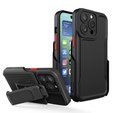Pancerne Etui Belt Clip do iPhone 14 Pro, z klipsem, czarne