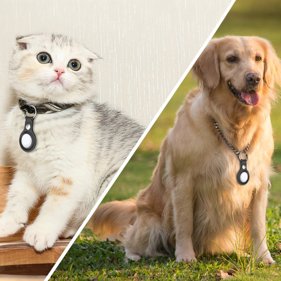 4x Etui do Apple AirTag 2 / 1, Obudowa PU Leather Grain, 4 kolory