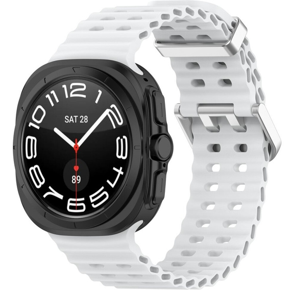 Pasek Silikonowy do Samsung Galaxy Watch Ultra 47mm (2025 / 2024), Biały