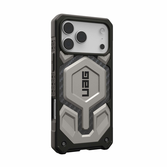 Etui Urban Armor Gear do iPhone 17 Pro Max, Monarch Pro Kevlar MagSafe, Titanium