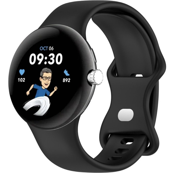 Pasek Silikonowy do Google Pixel Watch 1 / 2 / 3 41mm, Czarny