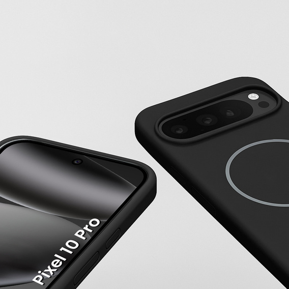 Etui do Google Pixel 10 / 10 Pro, do MagSafe, silikonowe, czarne