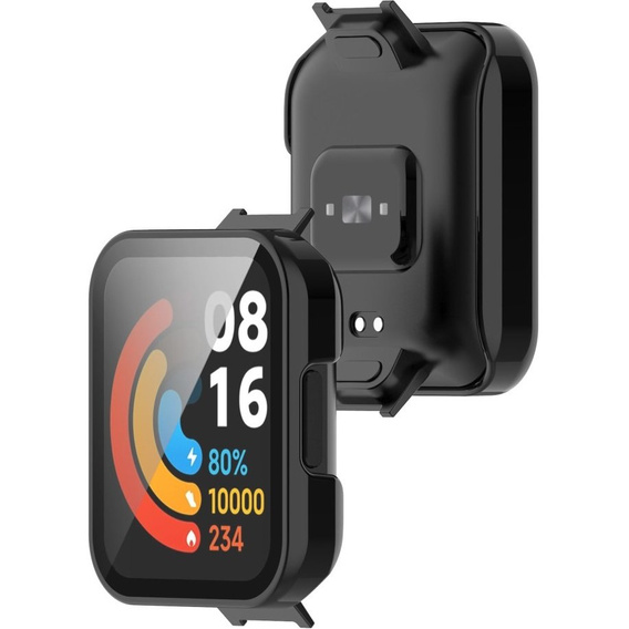 2w1 Etui + Szkło do Xiaomi Redmi Watch 2 Lite, Czarny