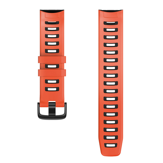 Pasek silikonowy dwukolorowy do Garmin Instinct – czarno-czerwony