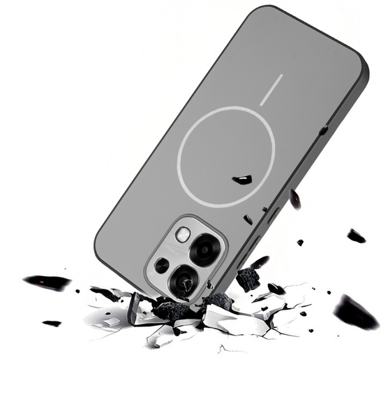 Etui ochronne do Oppo A6 Pro 5G, do MagSafe, tytanowe szare