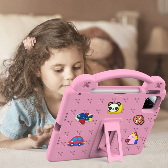Etui do Xiaomi Pad 7 / 7 Pro, Cute Patterns, z podstawką, różowe