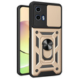 Etui pancerne do Motorola Moto G24 / G24 Power / G04, CamShield Slide, złote