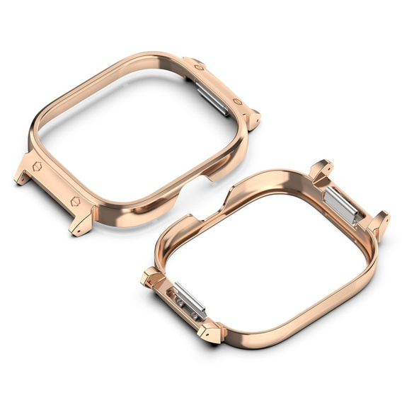 Etui metalowe do Xiaomi Redmi Watch 4, Różowe rose gold