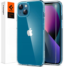 Etui Spigen do iPhone 13, Liquid Crystal, przezroczyste + szkło