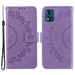Etui z klapką do Motorola Moto E13, Mandala, fioletowe