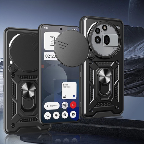 Etui pancerne do Nothing Phone 3A Pro, CamShield Slide, czarne